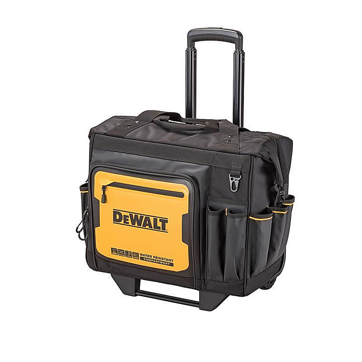 DeWalt - DWST560107 - Ballistic Nylon Tool Bag On Wheels Roller Tool Bag 27 pocket Black/Yellow 1 pc