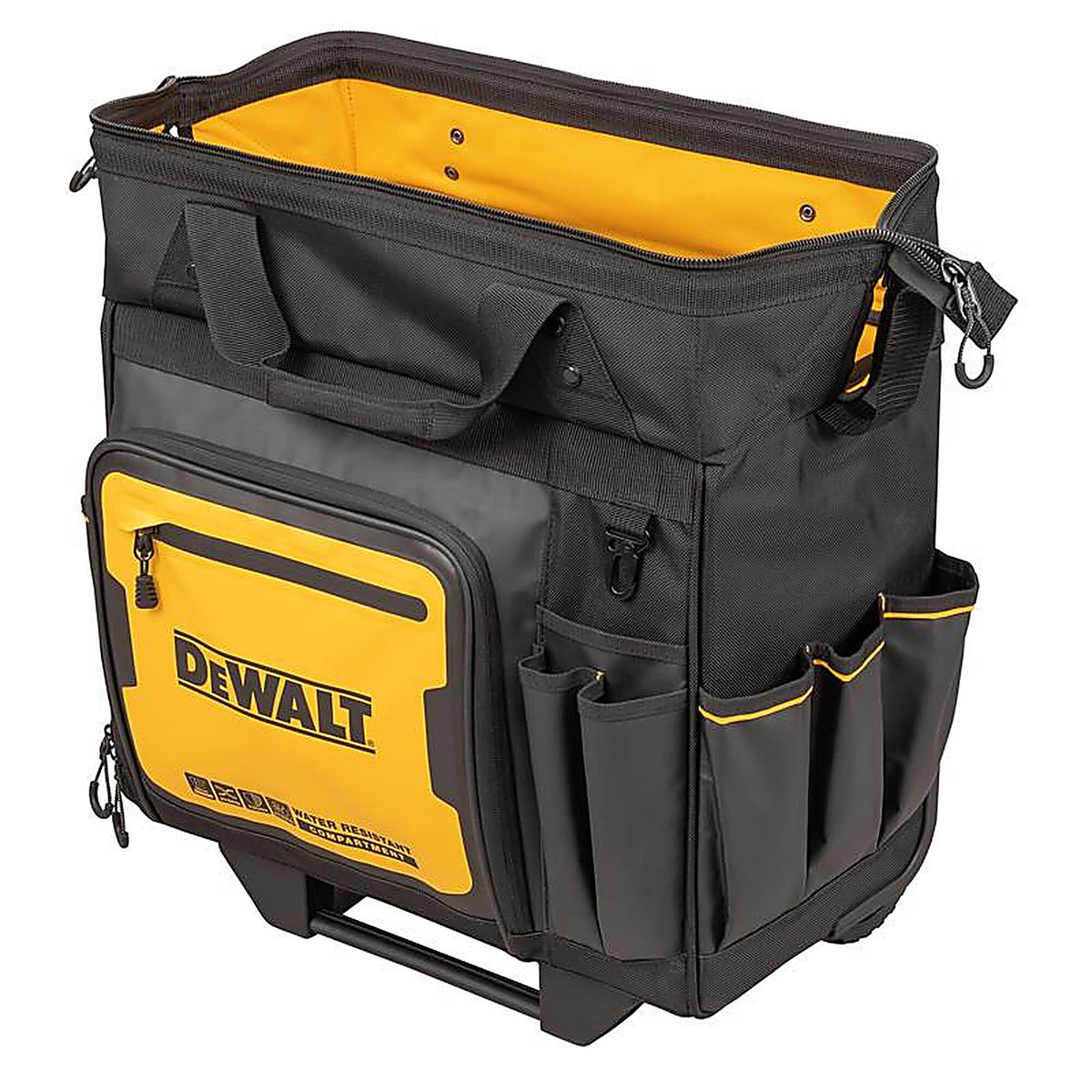 DeWalt - DWST560107 - Ballistic Nylon Tool Bag On Wheels Roller Tool Bag 27 pocket Black/Yellow 1 pc