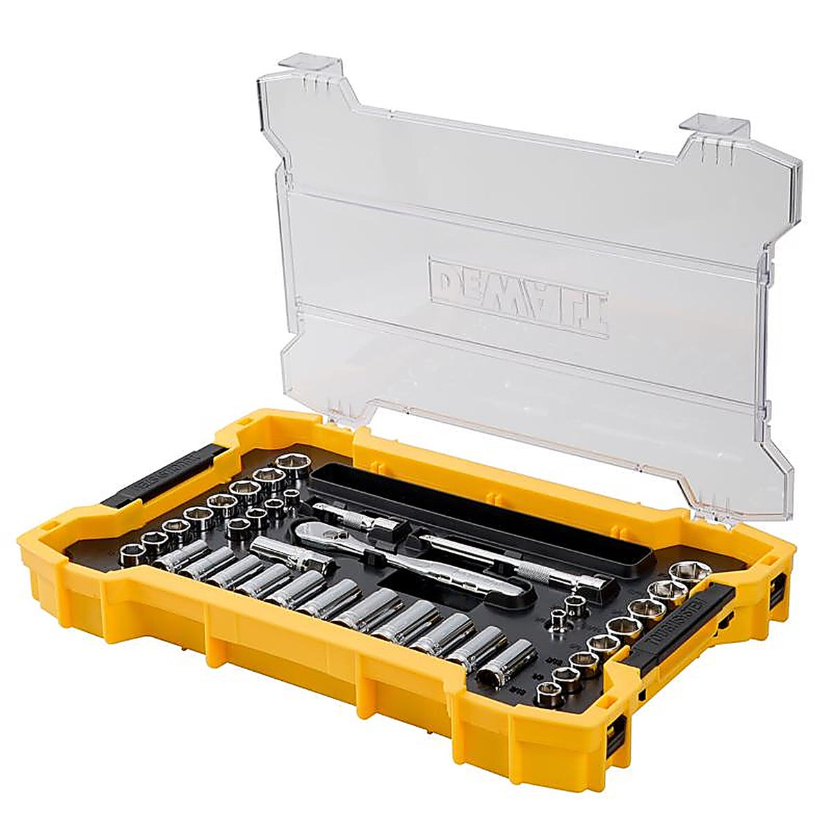 DeWalt - DWMT45400 - ToughSystem 3/8 in. drive Metric/SAE Socket and Adapter Set 37 pc