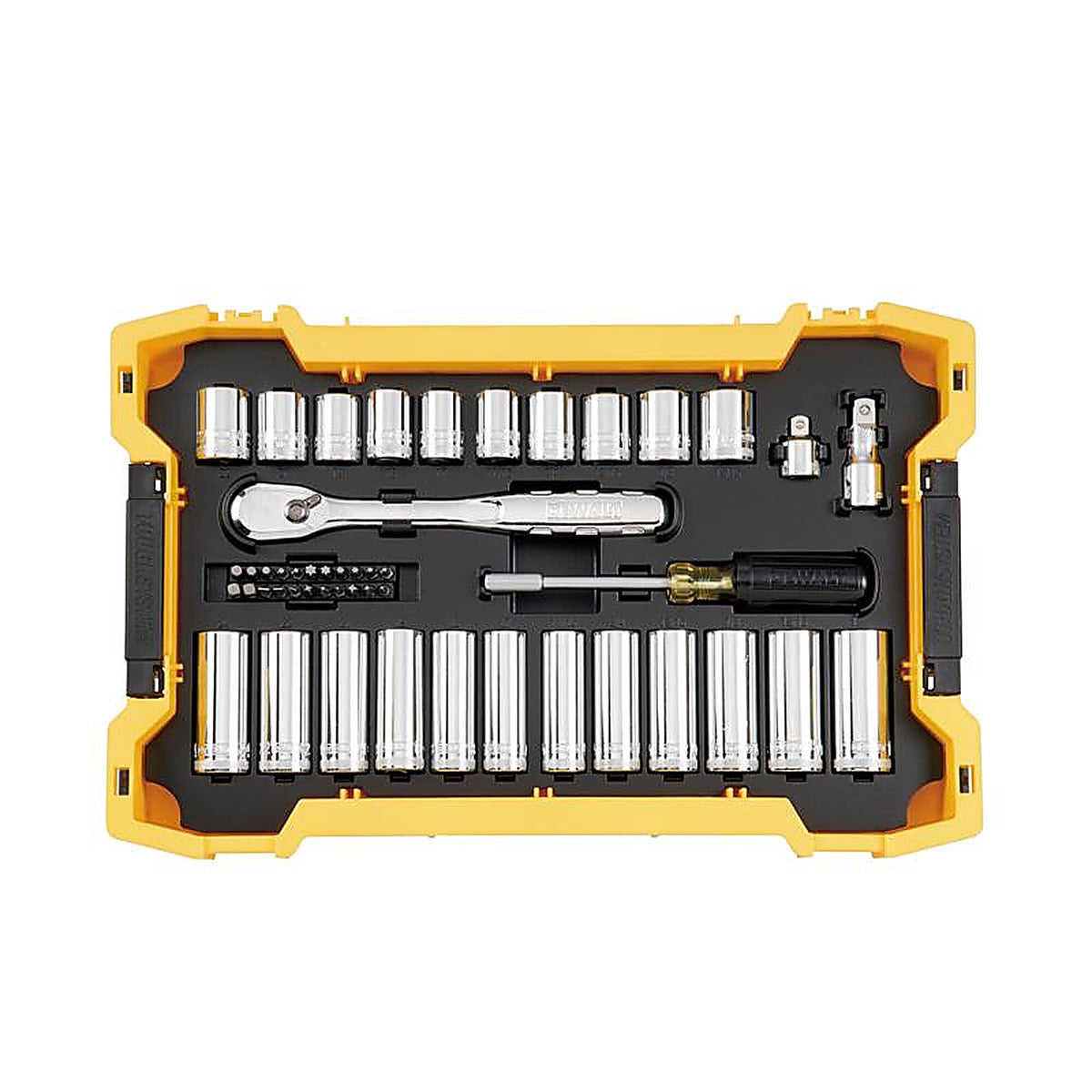DeWalt - DWMT45403 - ToughSystem 3/8 and 1/2 in. drive Metric/SAE Mechanic's Tool Set 85 pc