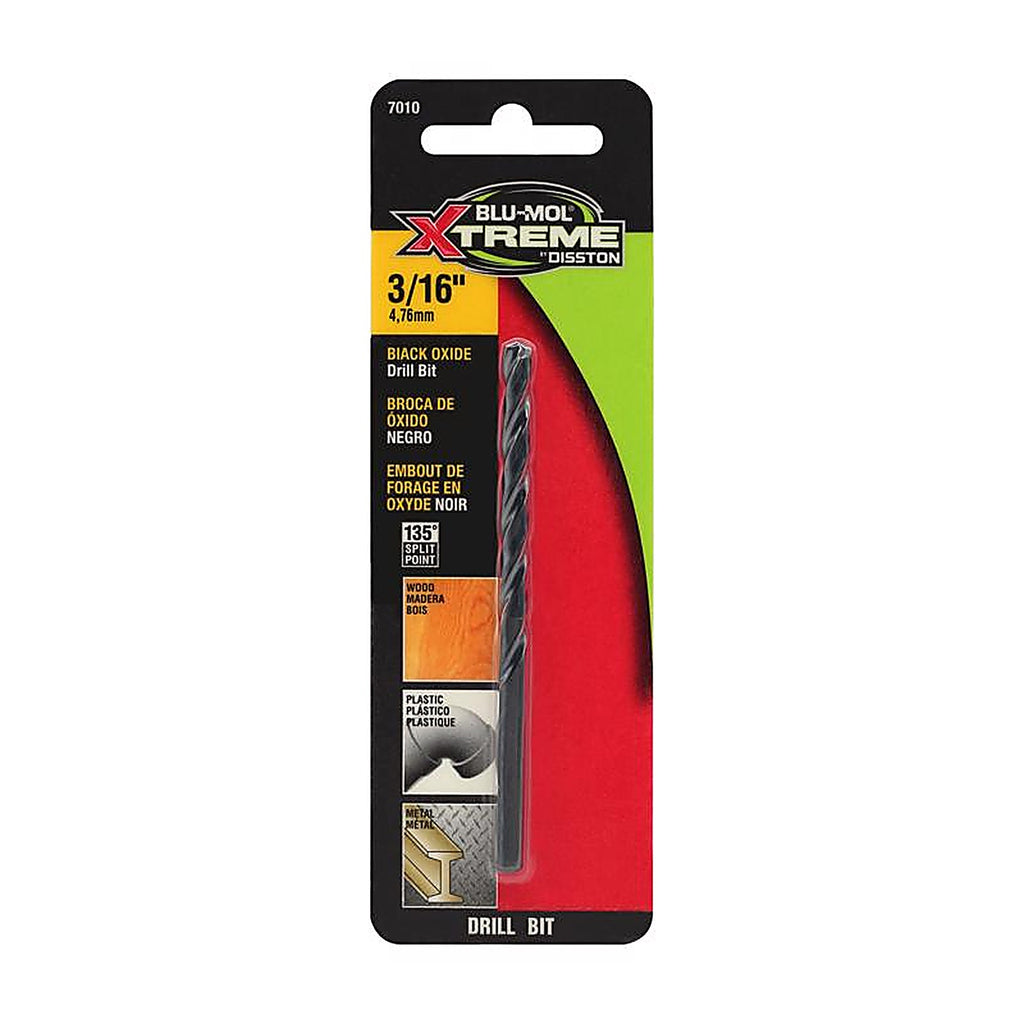 Blu-Mol - E0217010 - Xtreme 3/16 in. High Speed Steel Drill Bit 1 pk