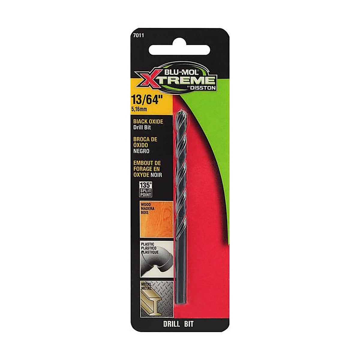 Blu-Mol - E0217011 - Xtreme 13/64 in. High Speed Steel Drill Bit 1 pk