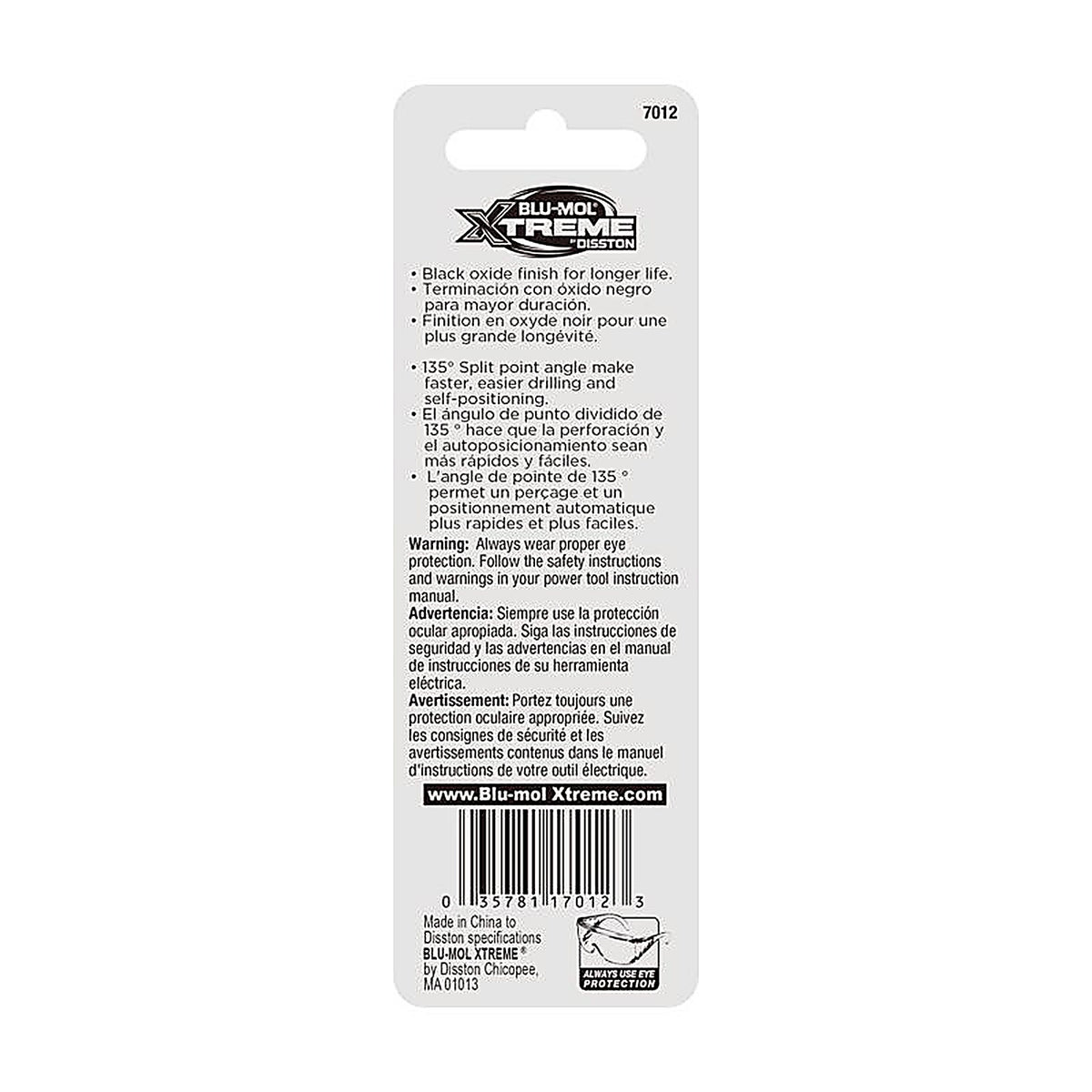 Blu-Mol - E0217012 - Xtreme 7/32 in. High Carbon Steel Drill Bit 1 pk