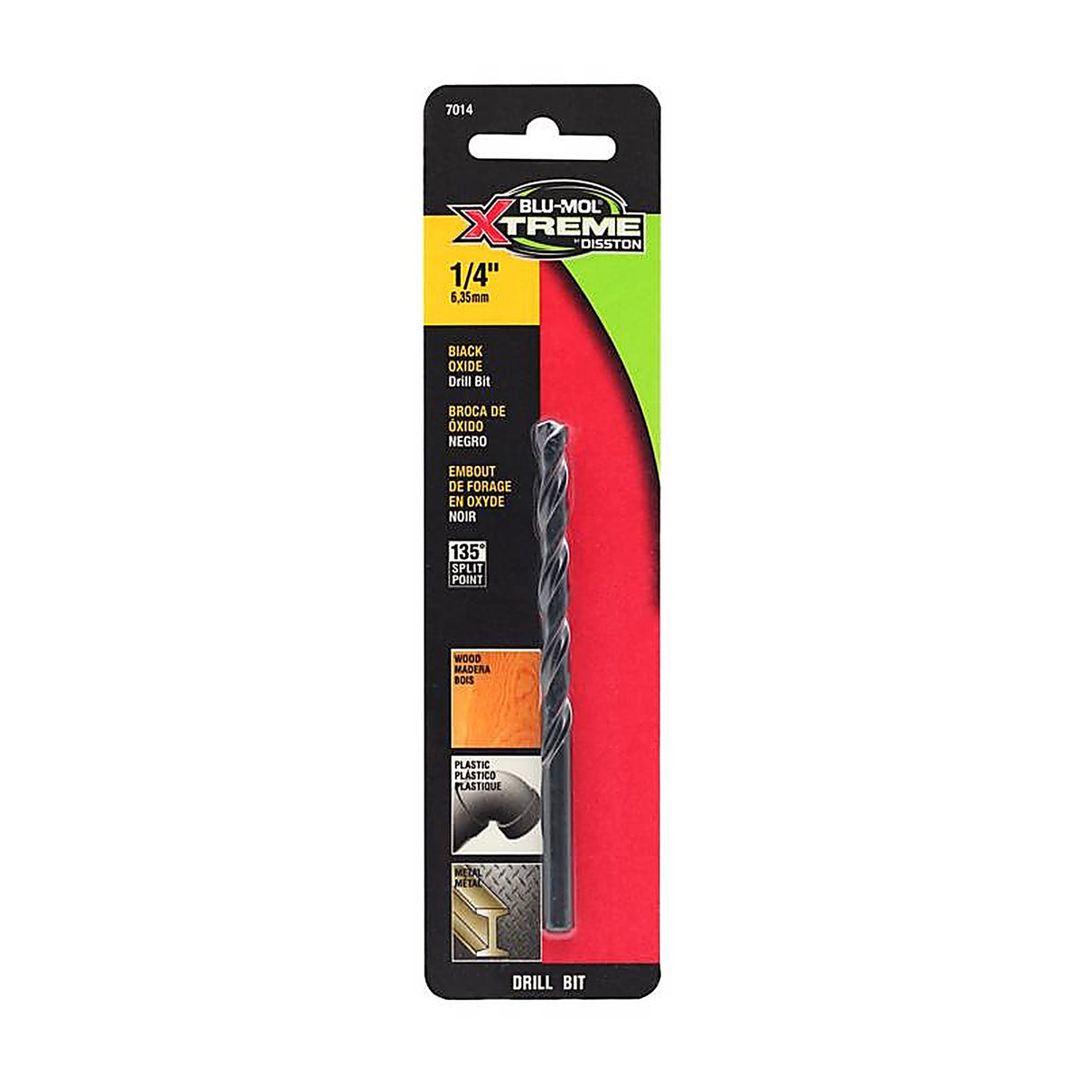Blu-Mol - E0217014 - Xtreme 1/4 in. High Speed Steel Drill Bit 1 pk