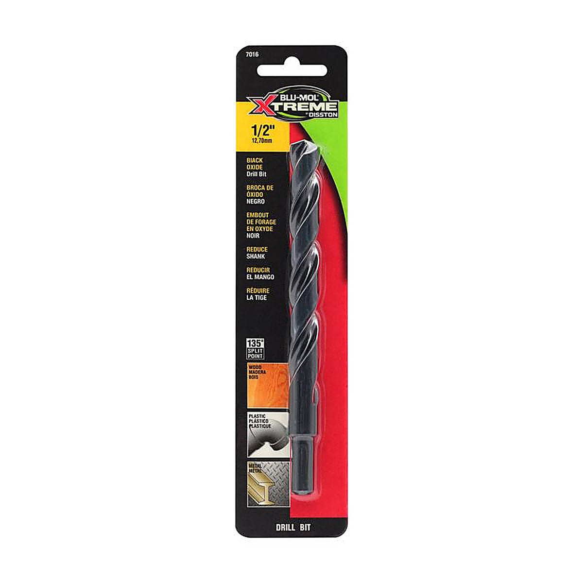 Blu-Mol - E0217016 - Xtreme 1/2 in. High Speed Steel Drill Bit 1 pk
