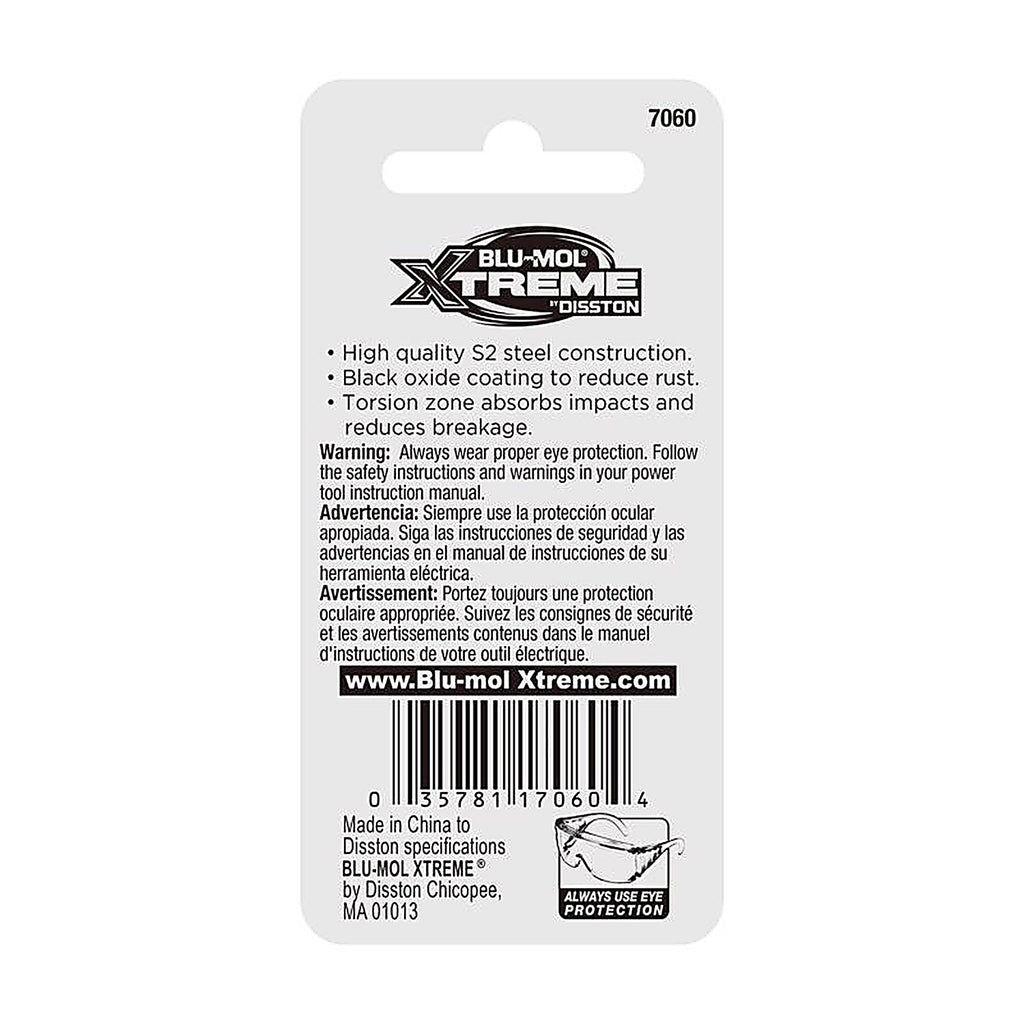 Blu-Mol - E0217060 - Xtreme Assorted 1 in. Impact Driver Bit Set S2 Tool Steel 5 pc