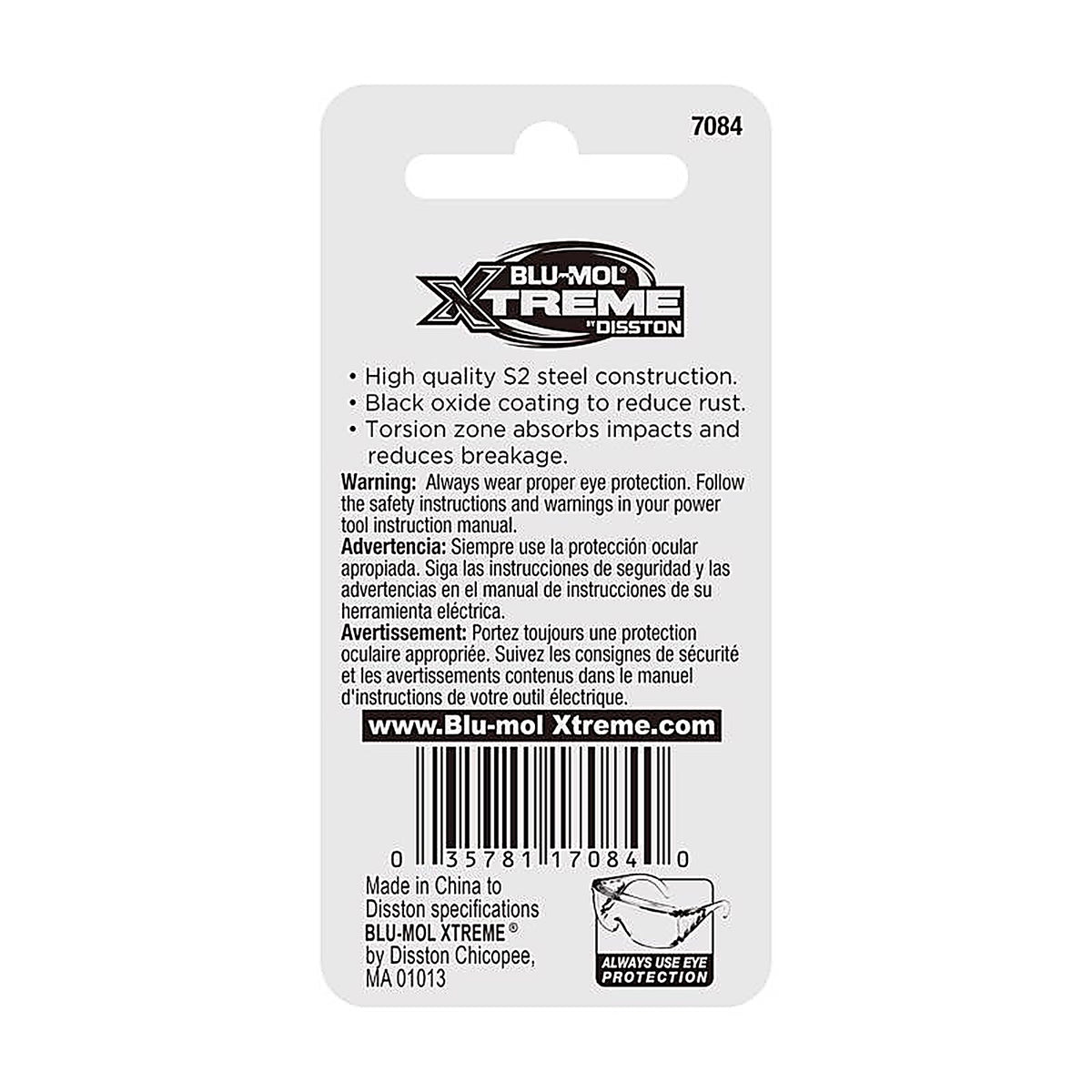 Blu-Mol - E0217084 - Xtreme Hex 7/64 in. X 2 in. L Screwdriver Bit S2 Tool Steel 2 pc