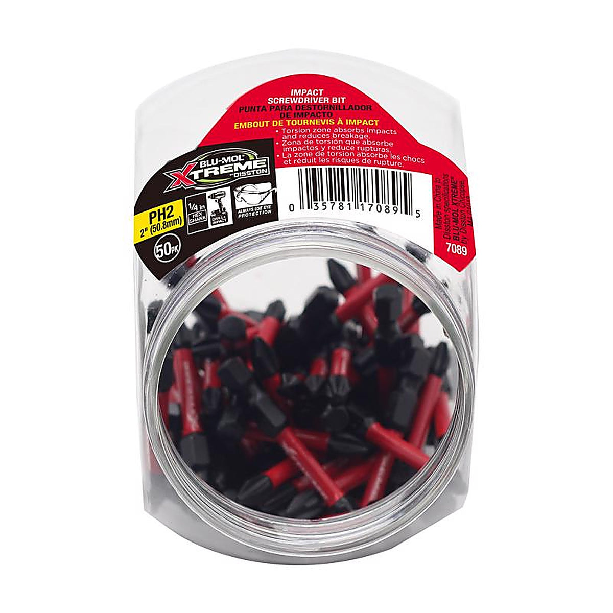 Blu-Mol - E0217089 - Xtreme Phillips 2 in. L Screwdriver Bit S2 Tool Steel 1 pc
