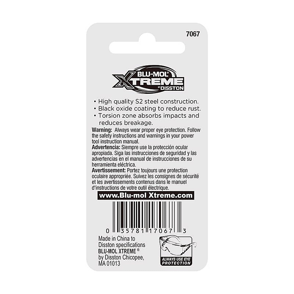 Blu-Mol - E0217067 - Xtreme Torx 10 X 1 in. L Screwdriver Bit S2 Tool Steel 2 pc