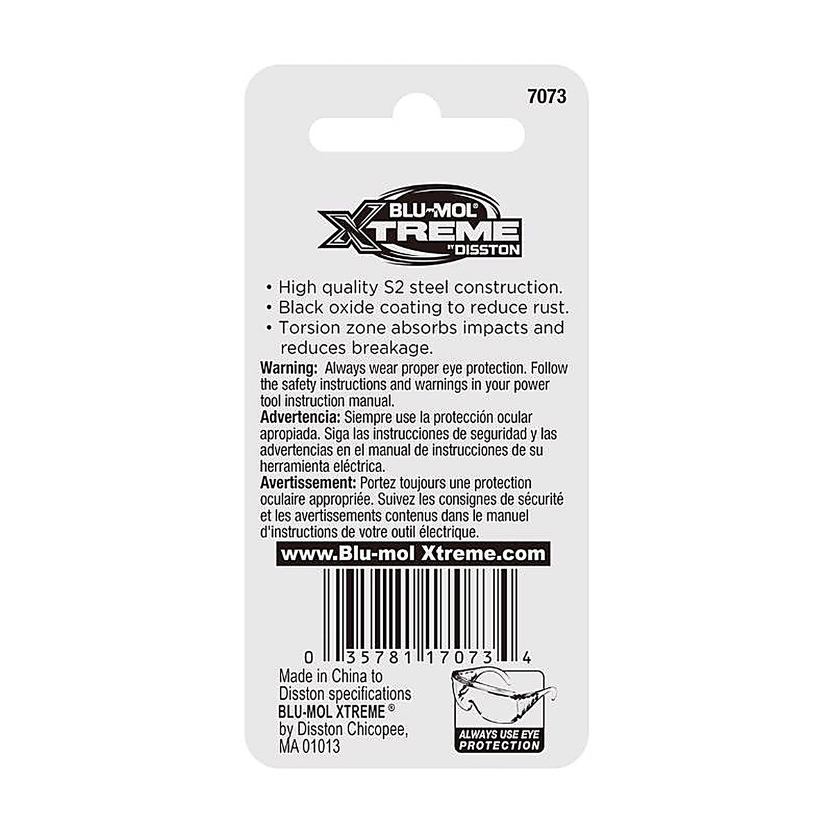 Blu-Mol - E0217073 - Xtreme Torx 35 X 1 in. L Screwdriver Bit S2 Tool Steel 2 pc