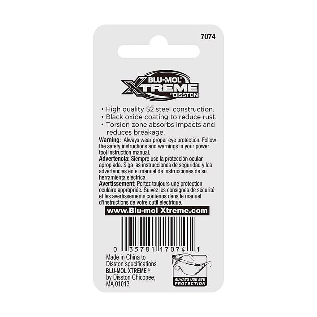 Blu-Mol - E0217074 - Xtreme Torx 40 X 1 in. L Screwdriver Bit S2 Tool Steel 2 pc