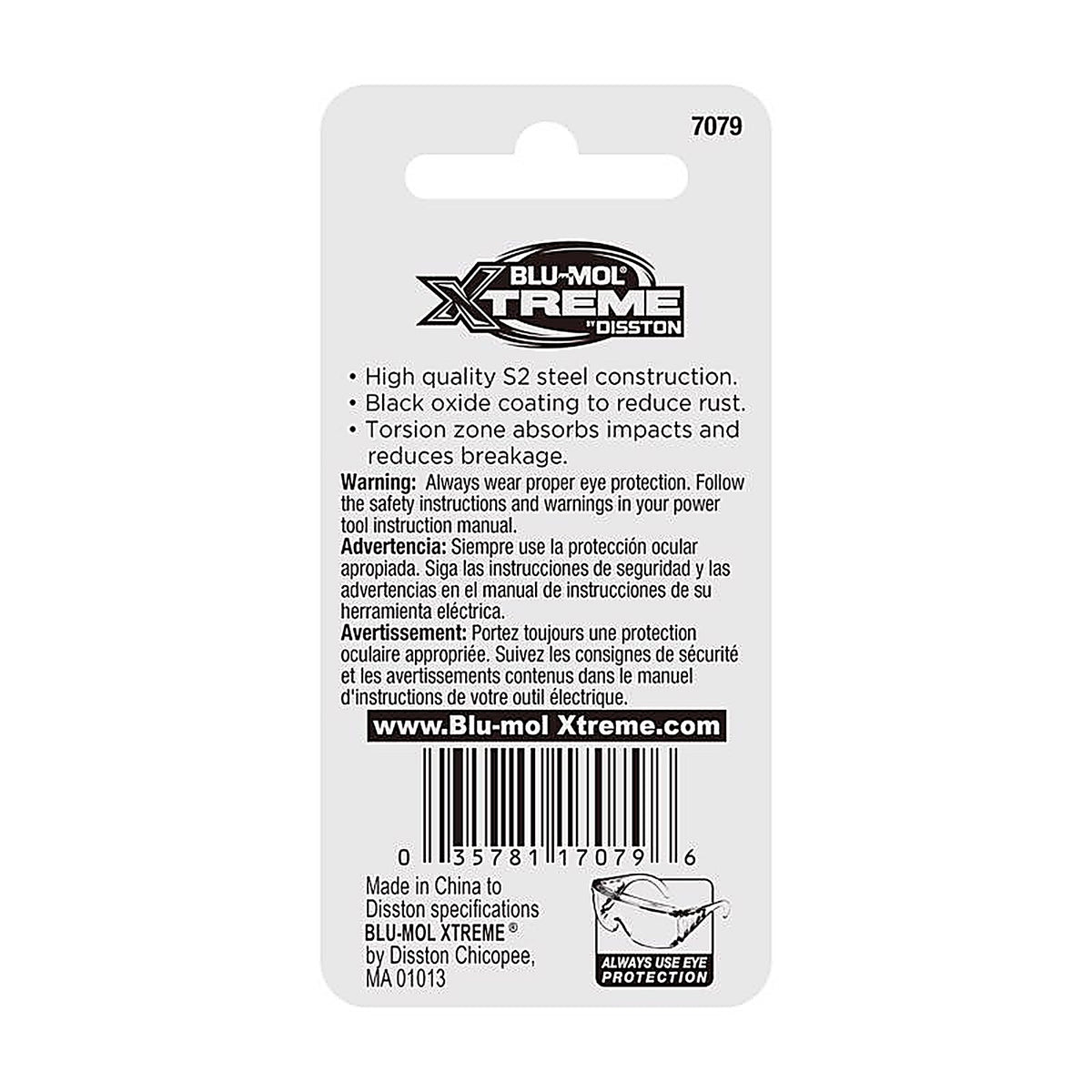 Blu-Mol - E0217079 - Xtreme Slotted 8-10 X 2 in. L Screwdriver Bit S2 Tool Steel 2 pc