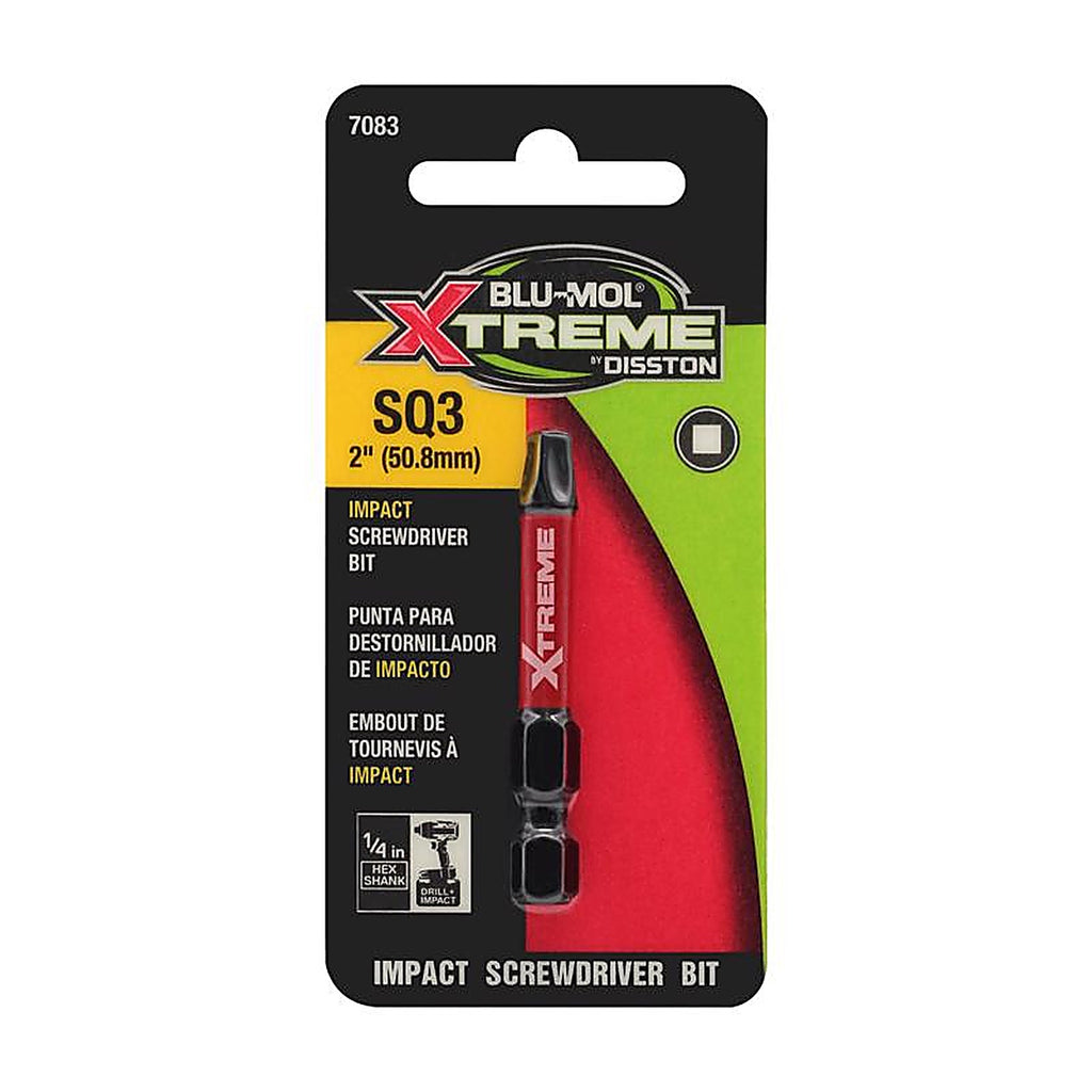 Blu-Mol - E0217083 - Xtreme Square 3 X 2 in. L Screwdriver Bit S2 Tool Steel 2 pc