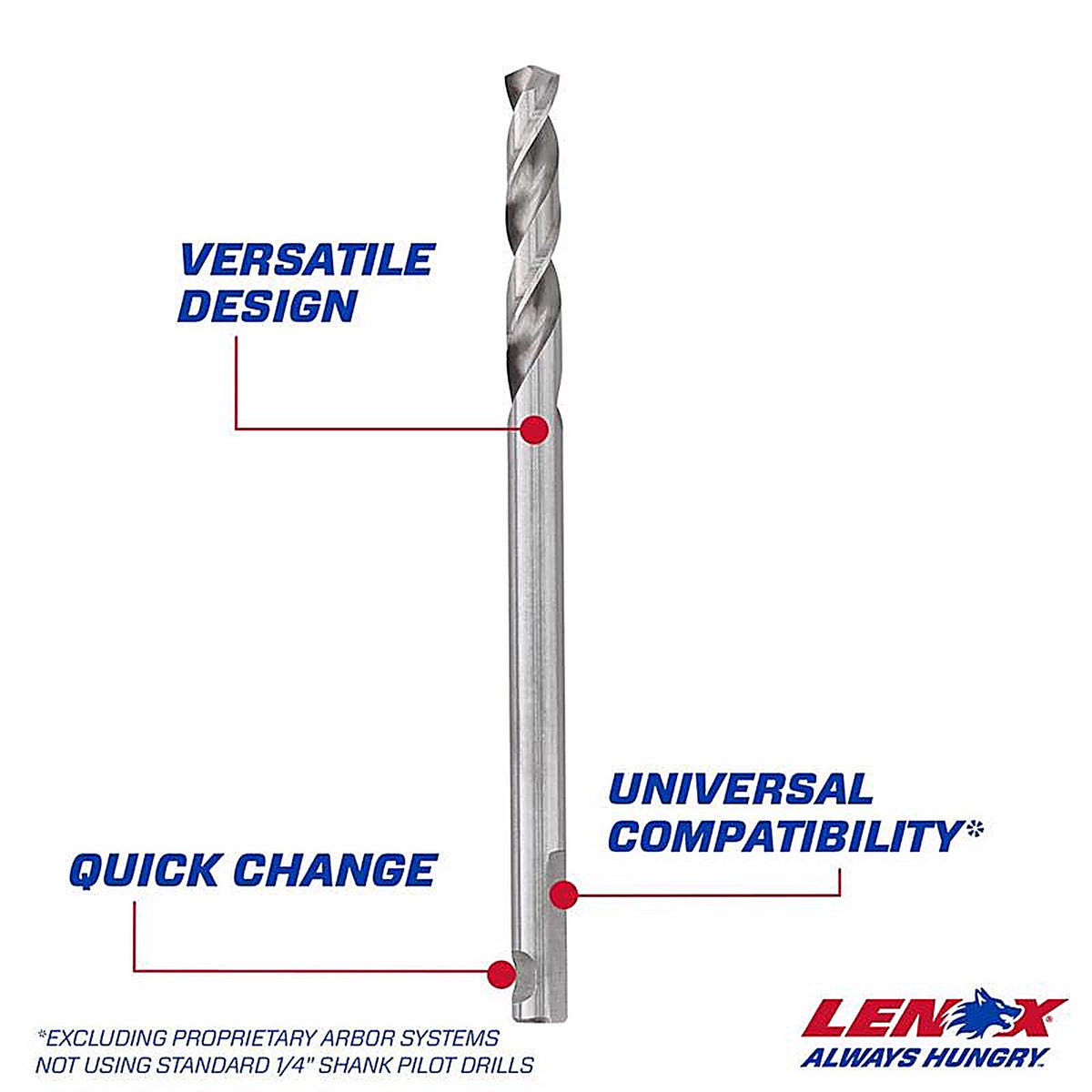 Lenox - LXAH99414PB - 1/4 in. High Speed Steel Hole Saw Pilot Bit 1 pc