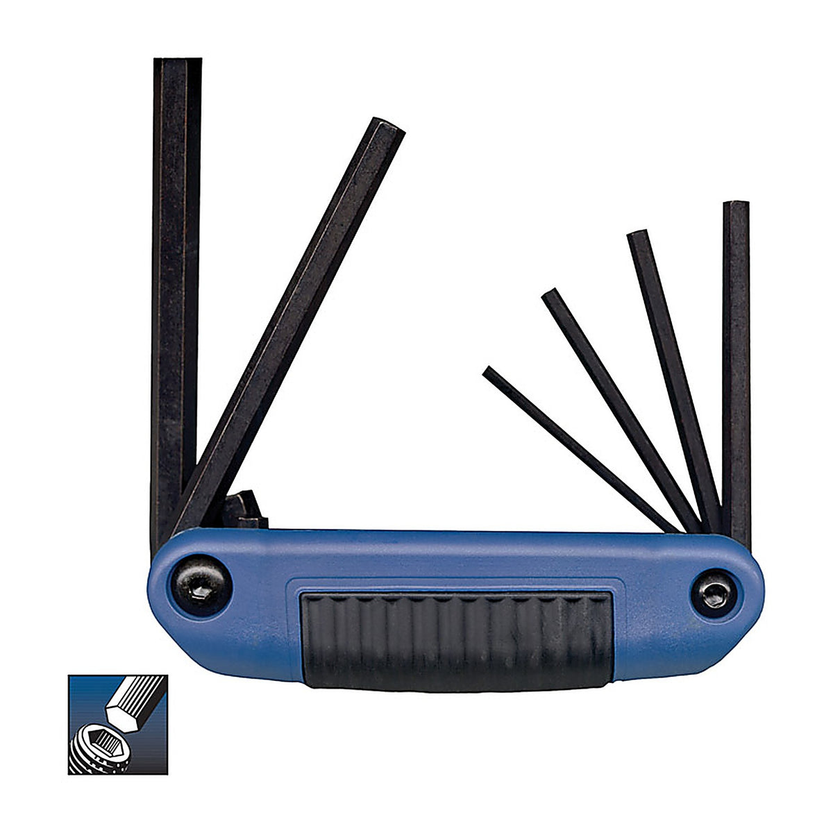 Eklind Tool - 25161 - Ergo-Fold Assorted Metric Fold-Up Hex Key Set Multi-Size in. 6/pc.