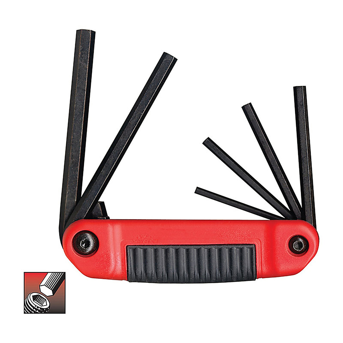 Eklind Tool - 25611 - Ergo-Fold 5/32 in to 3/8 in SAE Fold-Up Hex Key Set Multi-Size in. 6/pc.