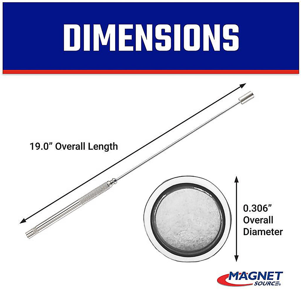 Master Magnetics - 7229 - The Magnet Source 19 in. Magnetic Pick Up Tool Bendable Retrieving Magnet 2 lb. pull