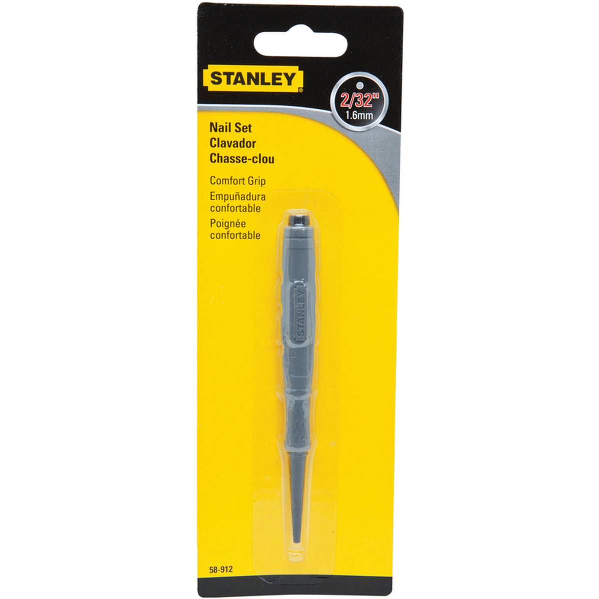 Stanley - 58-912 - 2/32 in. Cushion Grip Nail Set 1/pc.