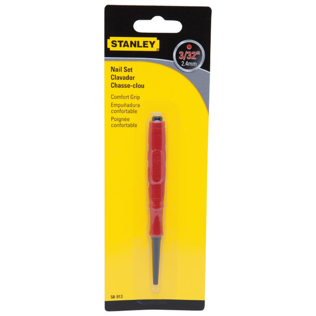 Stanley - 58-913 - 3/32 in. Cushion Grip Nail Set 1/pc.
