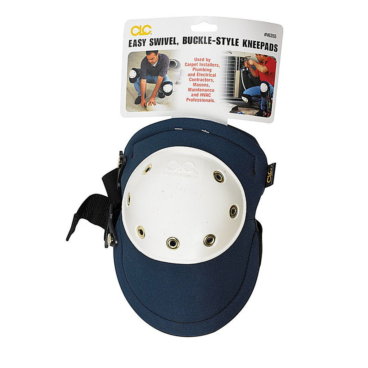 CLC - V6355 - 7.25 in. L X 5.5 in. W Foam/Polyester Knee Pads Blue