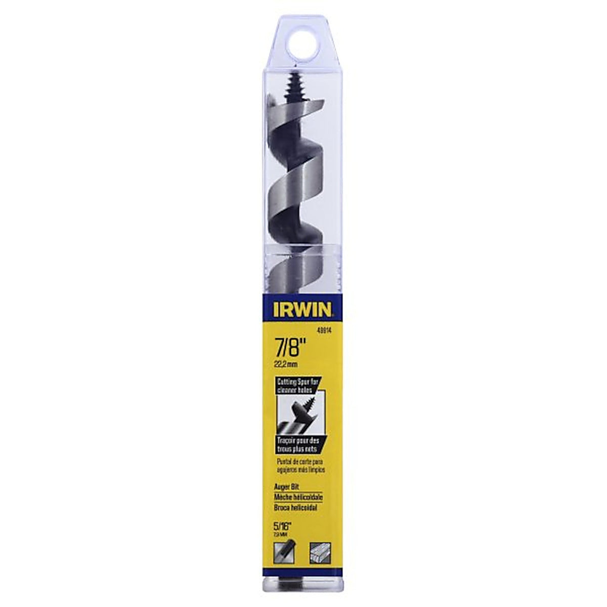 Irwin - 49914 - 7/8 in. Dia. x 7.5 in. L Auger Bit Carbon Steel 1/pc.