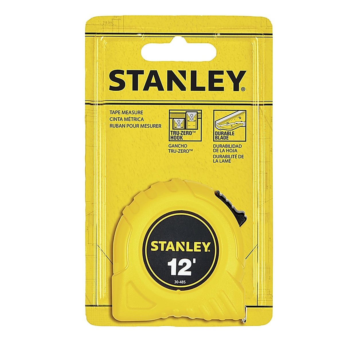 Stanley - 30-485 - 12 ft. L x 0.5 in. W Tape Measure - 1/Pack