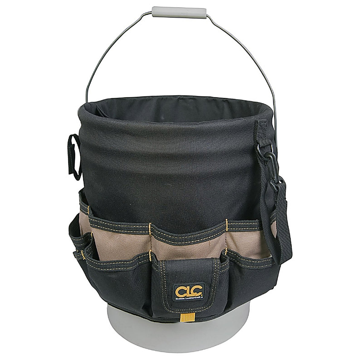 CLC - 1119 - 3 in. W X 12.75 in. H Polyester Bucket Organizer 48 pocket Black/Tan 1 pc