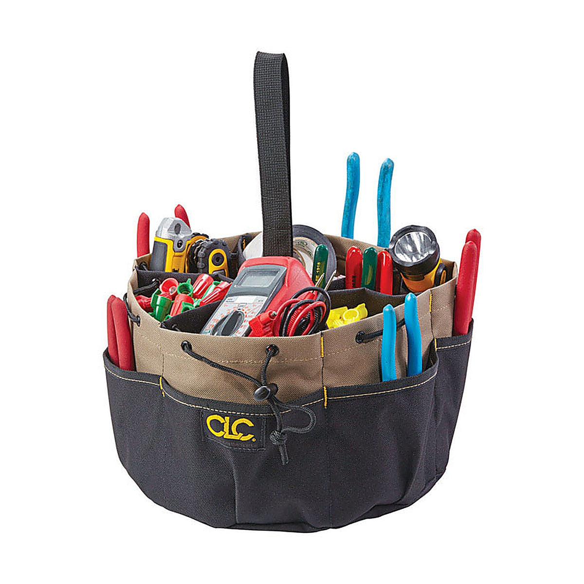 CLC - 1148 - 7 in. H Polyester Bucket Organizer 18 pocket Black/Tan 1 pc