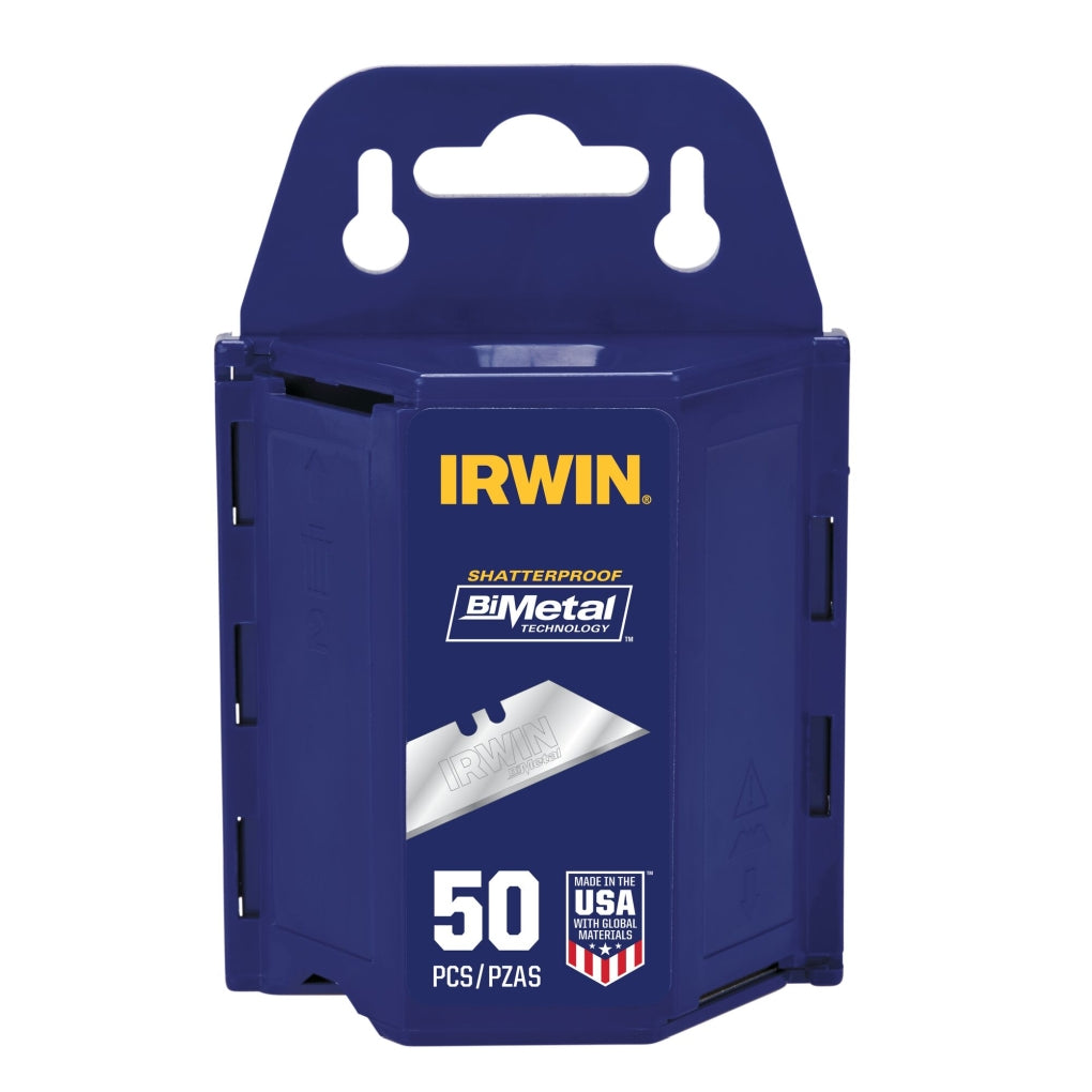 IRWIN - 2084300 - Bi-Metal Utility Blades with Dispenser, 50 Pack