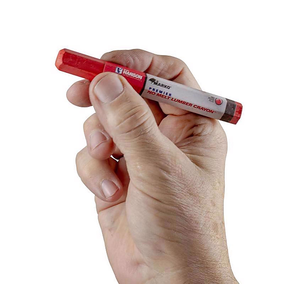 C.H. Hanson - 10382 - 4.5 in. L x 0.5 in. W Lumber Crayon Red Metal 1/pc.