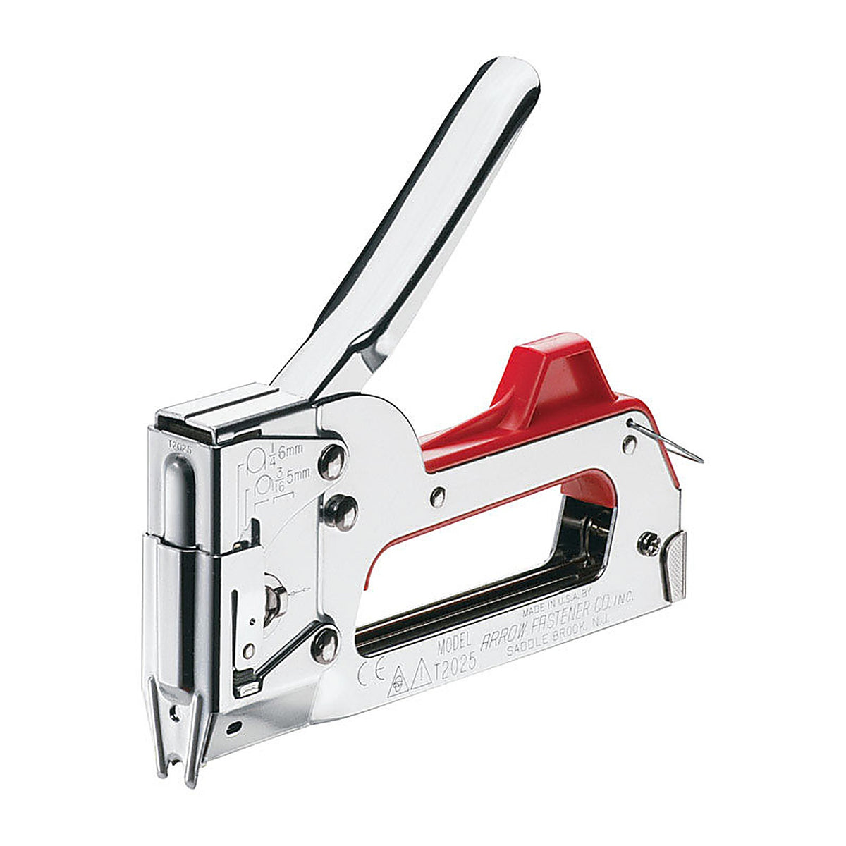 Arrow Fastener - T2025-6 - 5/16 in. Flat, Round Stapler and Tacker Red/Silver