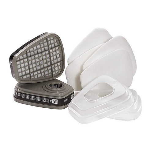 3M - 6023P1-DC - P95 Paint Project Respirator Supply Kit 6000 & 7000 Gray 8 pc