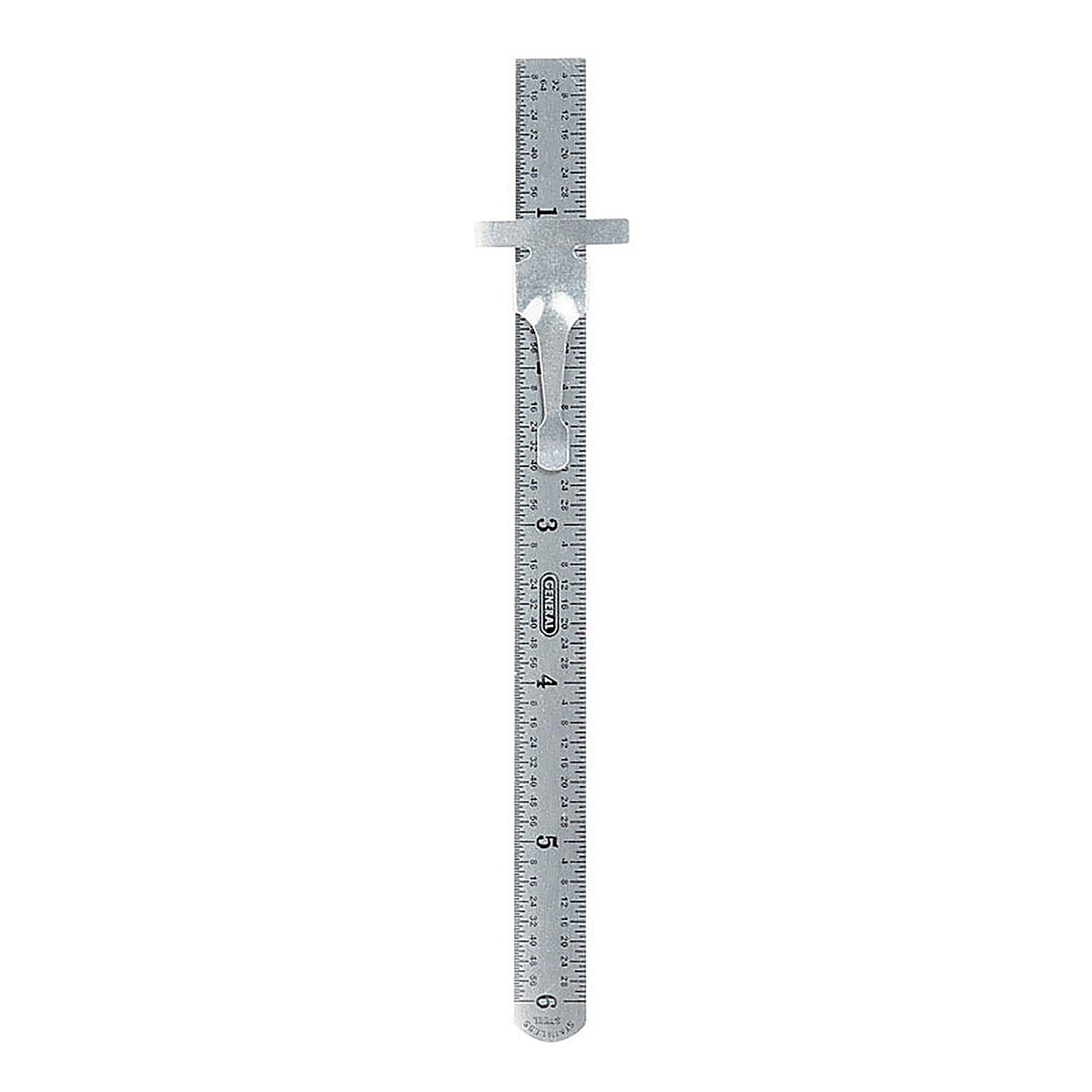 General Tools - 300/1 - 6 in. L x 1/2 in. W Stainless Steel Precision Rule Metric