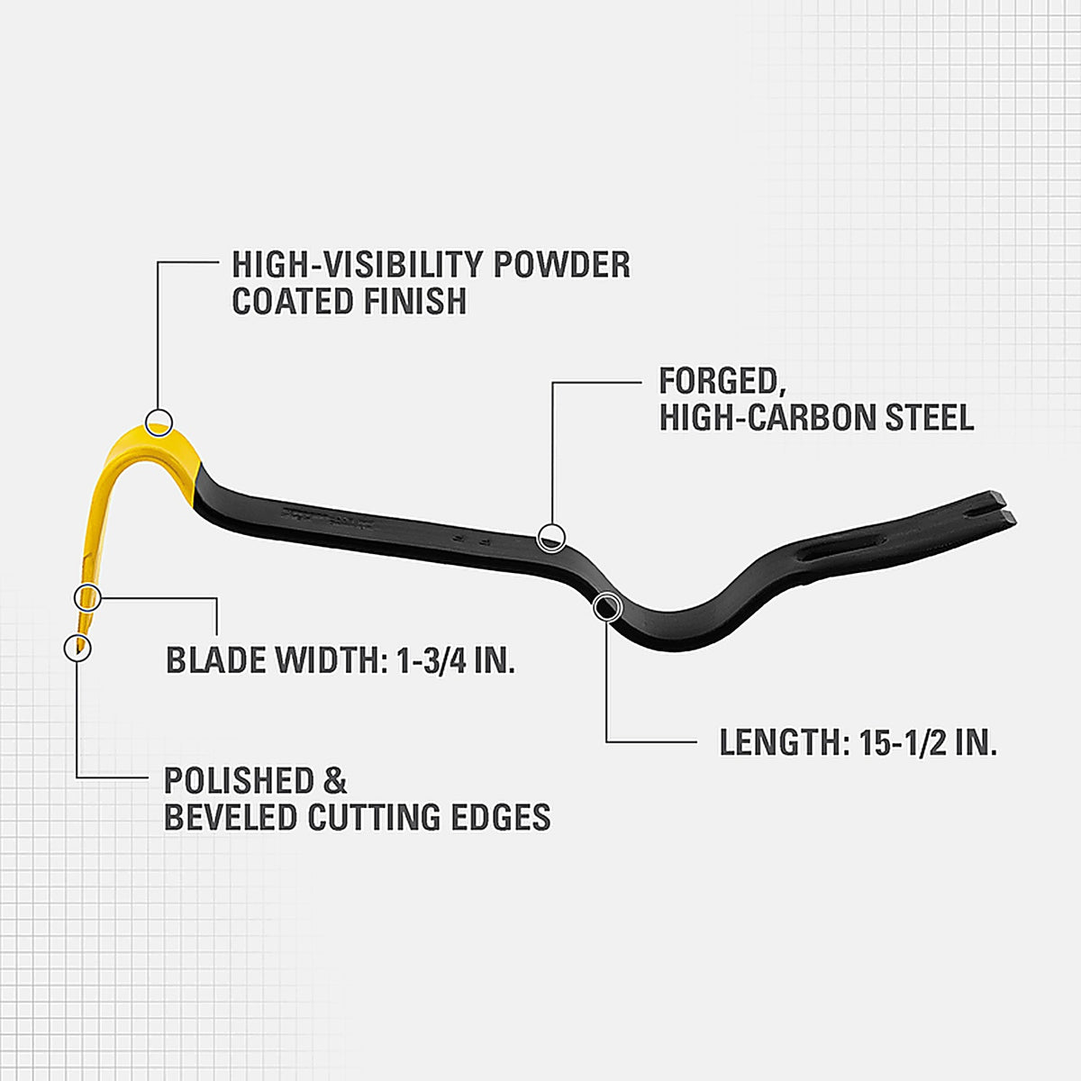 Stanley - 55-525 - Super Wonder Bar 15 in. Pry Bar 1/pc.