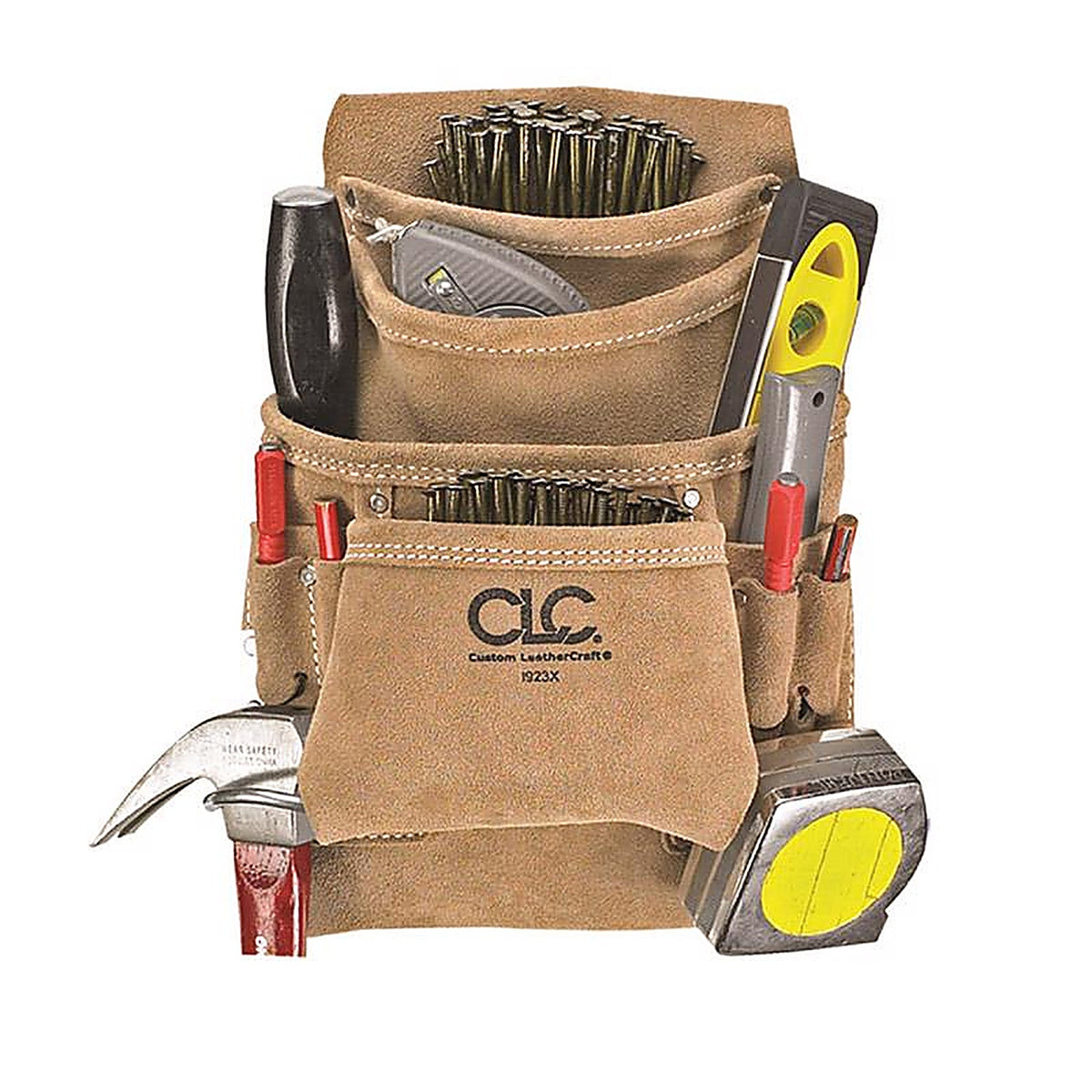 CLC - I923X - 3 in. W X 11.5 in. H Suede Nail and Tool Pocket Apron 10 pocket Tan 1 pc