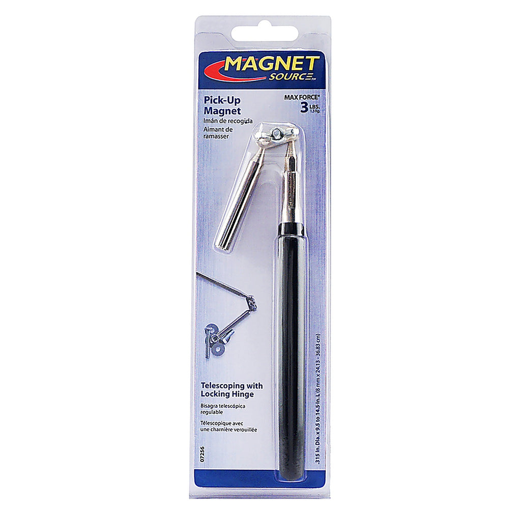 Master Magnetics - 7256 - 14.5 in. Telescoping Magnetic Pick-Up Tool 3 lb. pull Silver