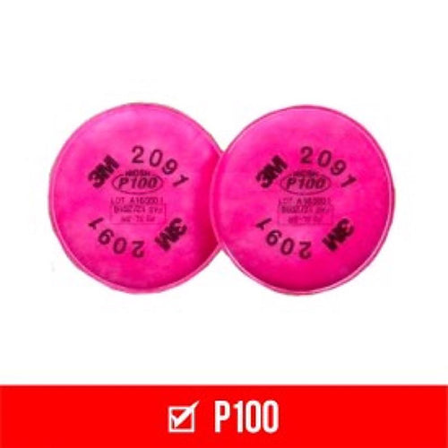 3M - 2091P2-DC - P100 Sanding and Lead Paint Removal Particulate Filter 6000&7500 Pink 2 pk