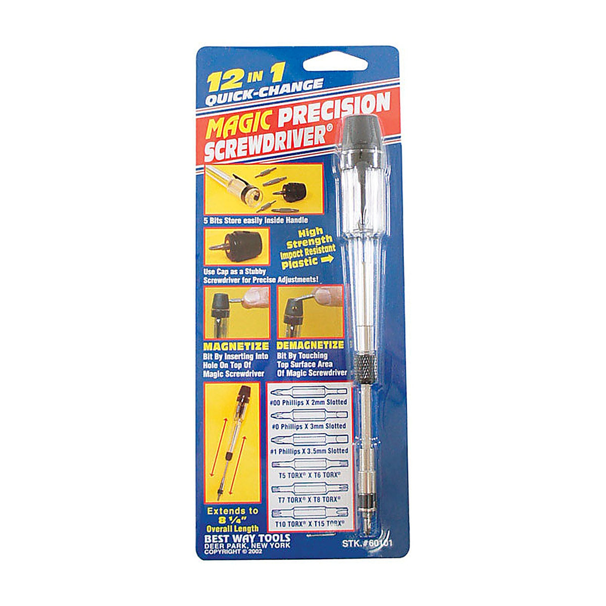 Best Way Tools - 60101 - 12-in-1 Screwdriver 8 1/4 in.