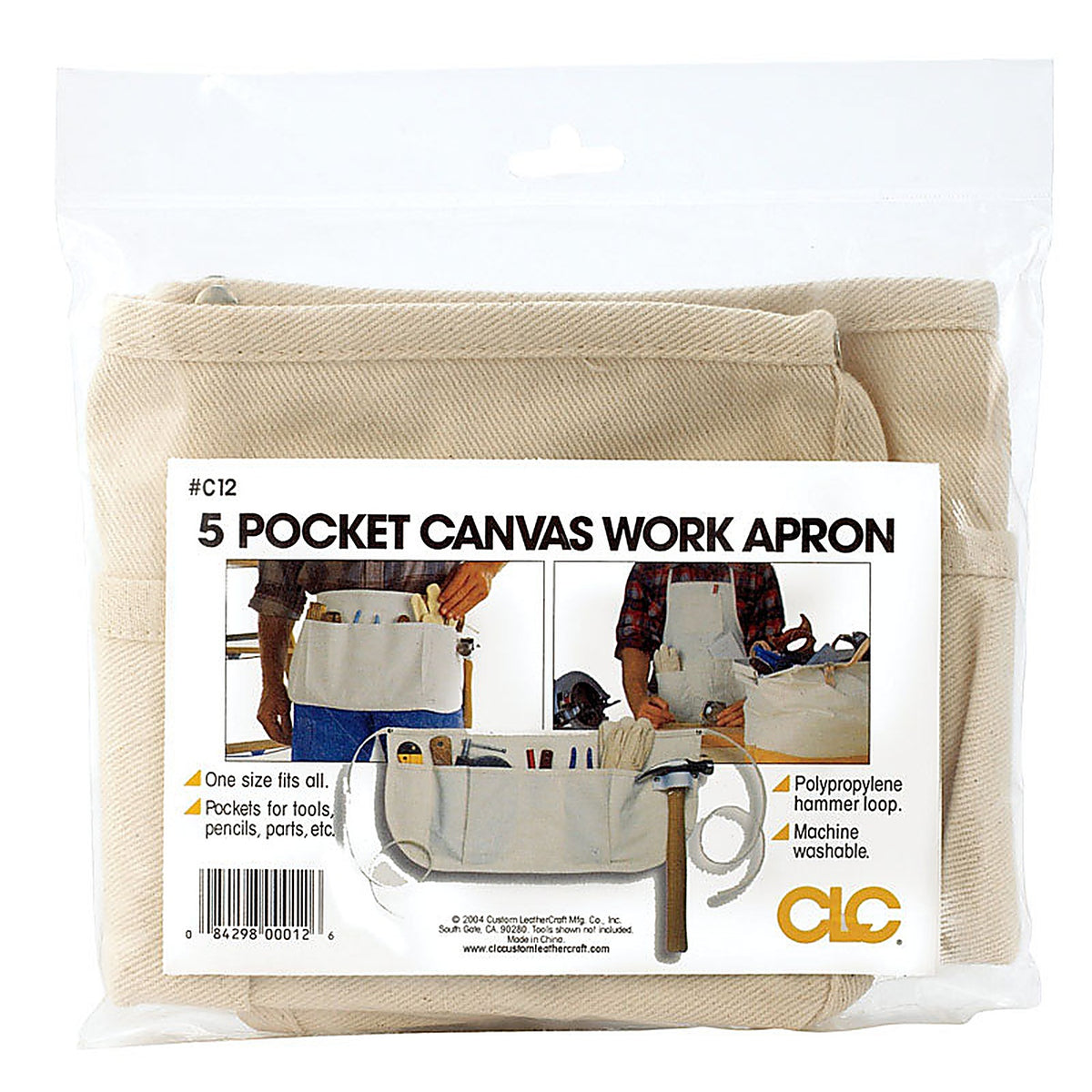 CLC - C-12 - 29 in. 50 in. Cotton Waist Apron White 1 pk