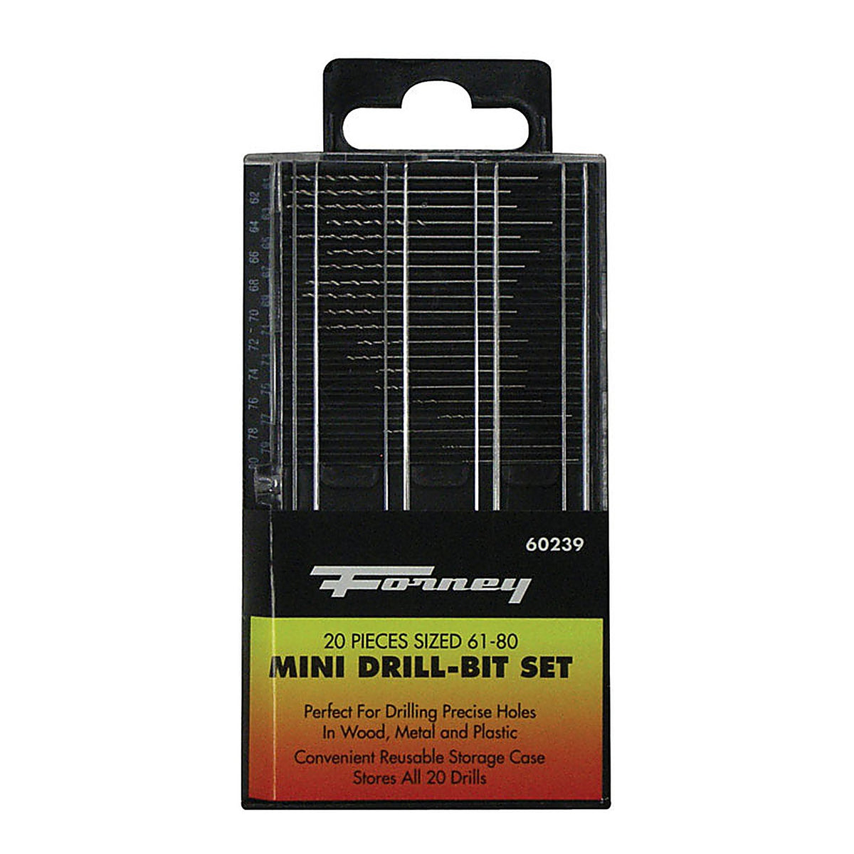Forney - 60239 - High Speed Steel Mini Drill Bit Set 20 pc