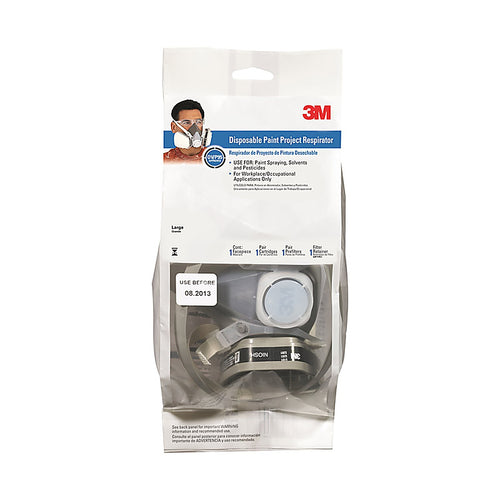 3M - 53P71P1-C - P95 Paint Spray and Pesticide Cup Disposable Respirator Gray L 1 pc