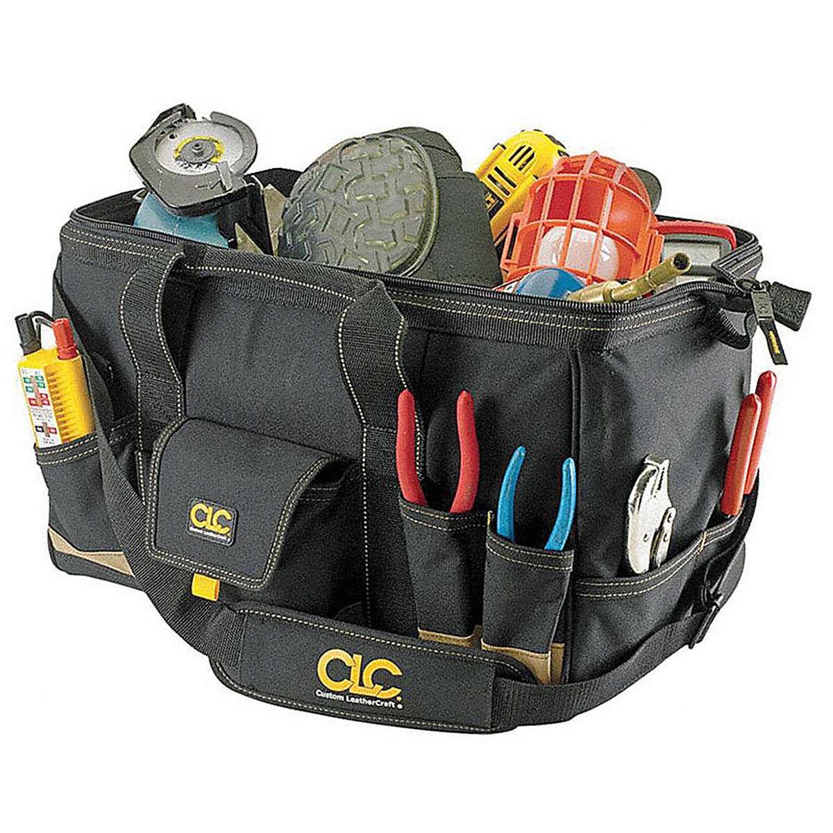 CLC - 1163 - 11 in. W X 12 in. H Polyester Tool Bag 25 pocket Black/Tan 1 pc