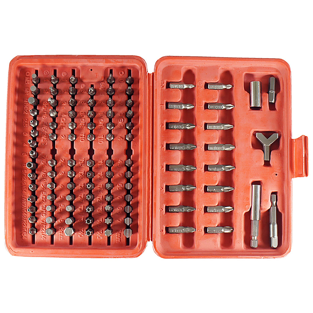 Best Way Tools - 24380 - Assorted Screwdriver Bit Set Carbon Steel 100/pc.