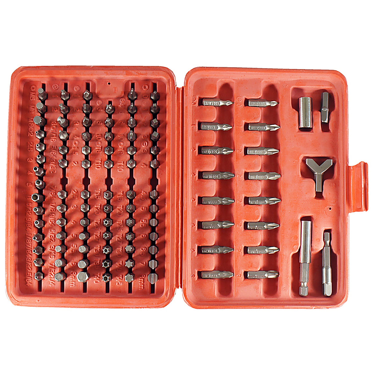 Best Way Tools - 24380 - Assorted Screwdriver Bit Set Carbon Steel 100/pc.