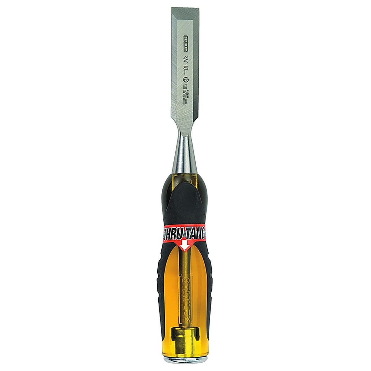 Stanley - 16-977 - FatMax Thru-Tang 3/4 in. W Steel Wood Chisel Black/Yellow - 1/Pack