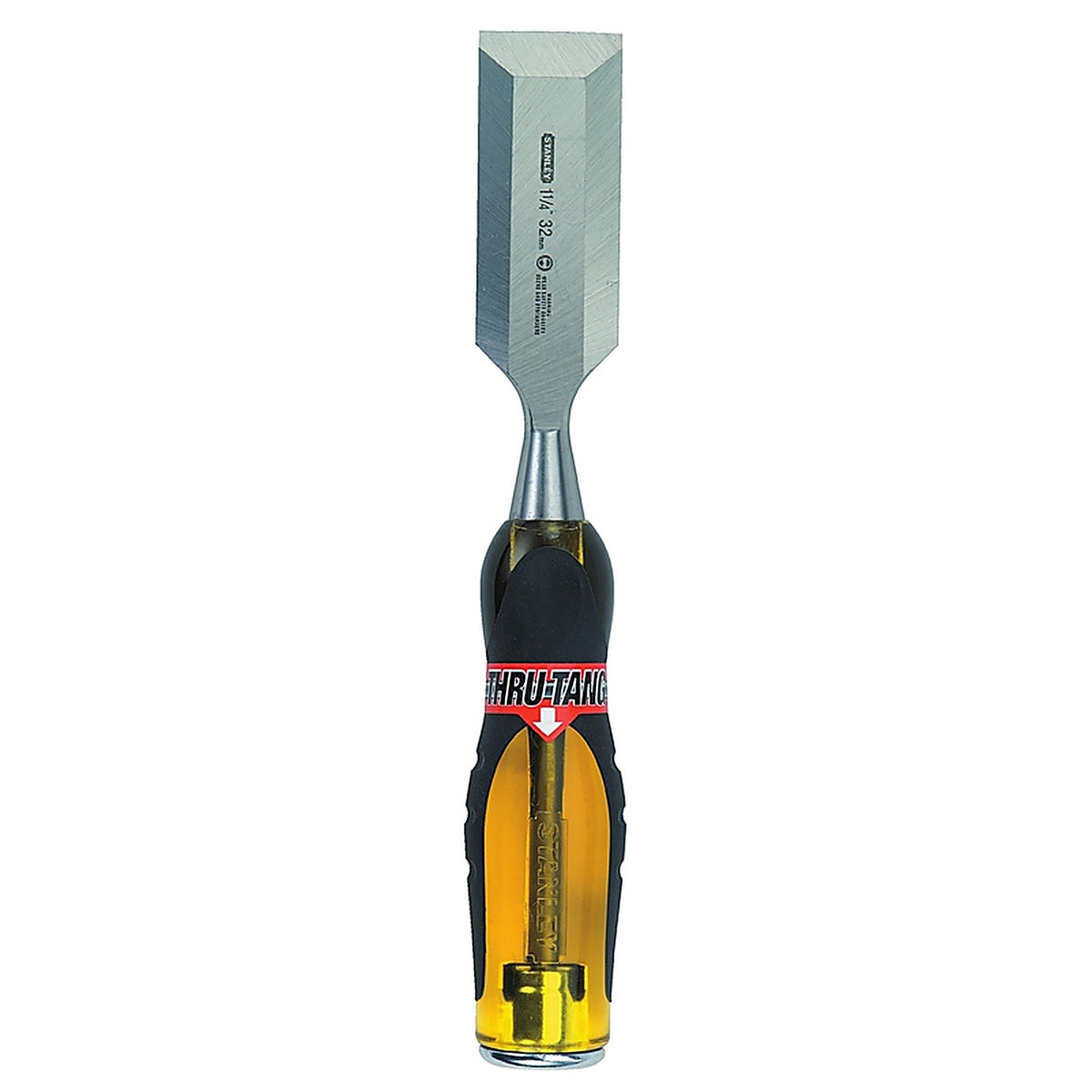 Stanley - 16-979 - FatMax Thru-Tang 1-1/4 in. W Steel Wood Chisel Black/Yellow - 1/Pack