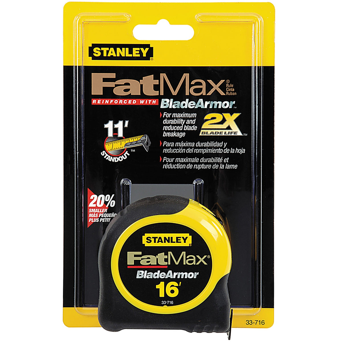 Stanley - 33-716 - FatMax 16 ft. L x 1.25 in. W Tape Measure - 1/Pack