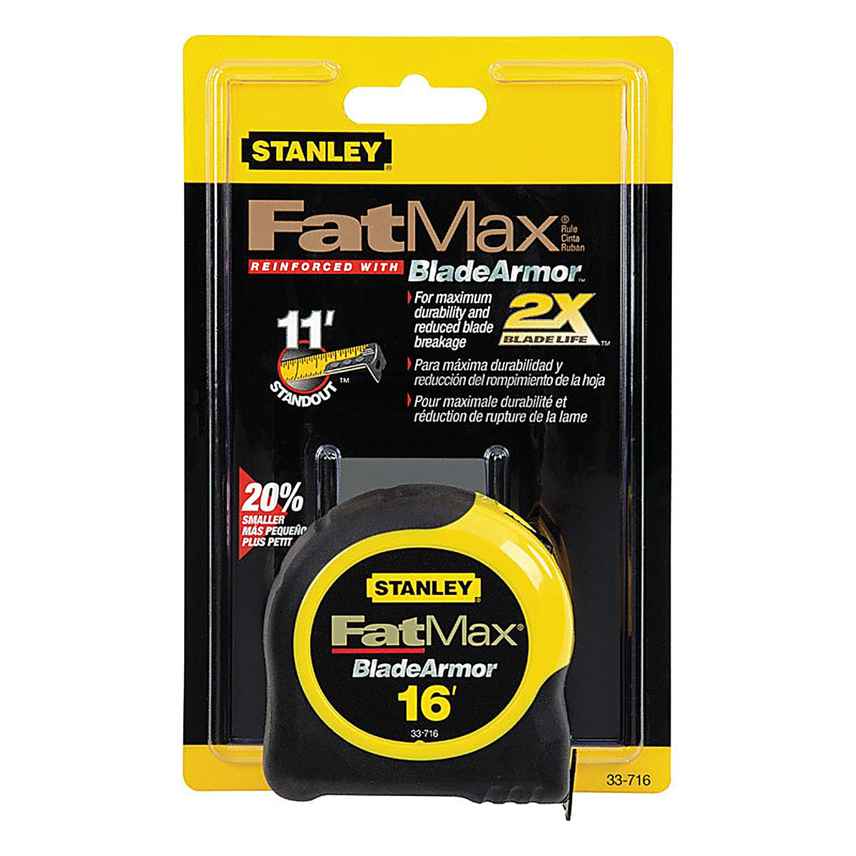 Stanley - 33-716 - FatMax 16 ft. L x 1.25 in. W Tape Measure - 1/Pack