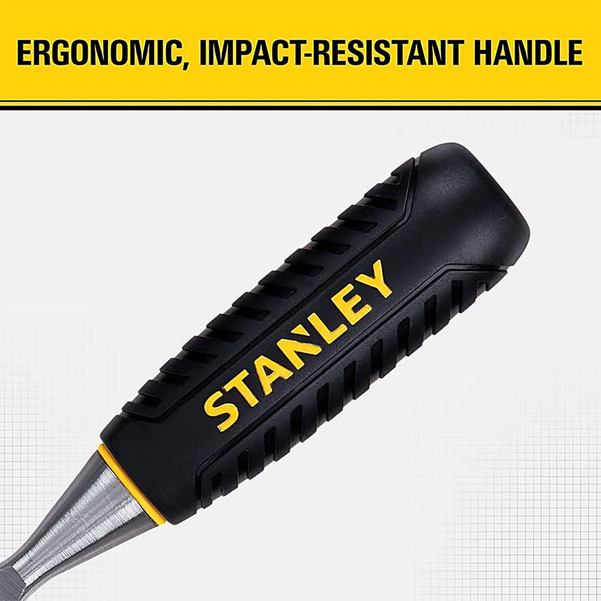 Stanley - STHT16727 - 150 Series Forged Steel Wood Chisel Set Black/Yellow - 3/Pack