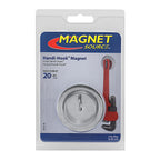Master Magnetics - 7218 - Handi-Hook 1.25 in. Ceramic Magnetic Hook 20 lb. pull 3.4 MGOe Silver 1/pc.